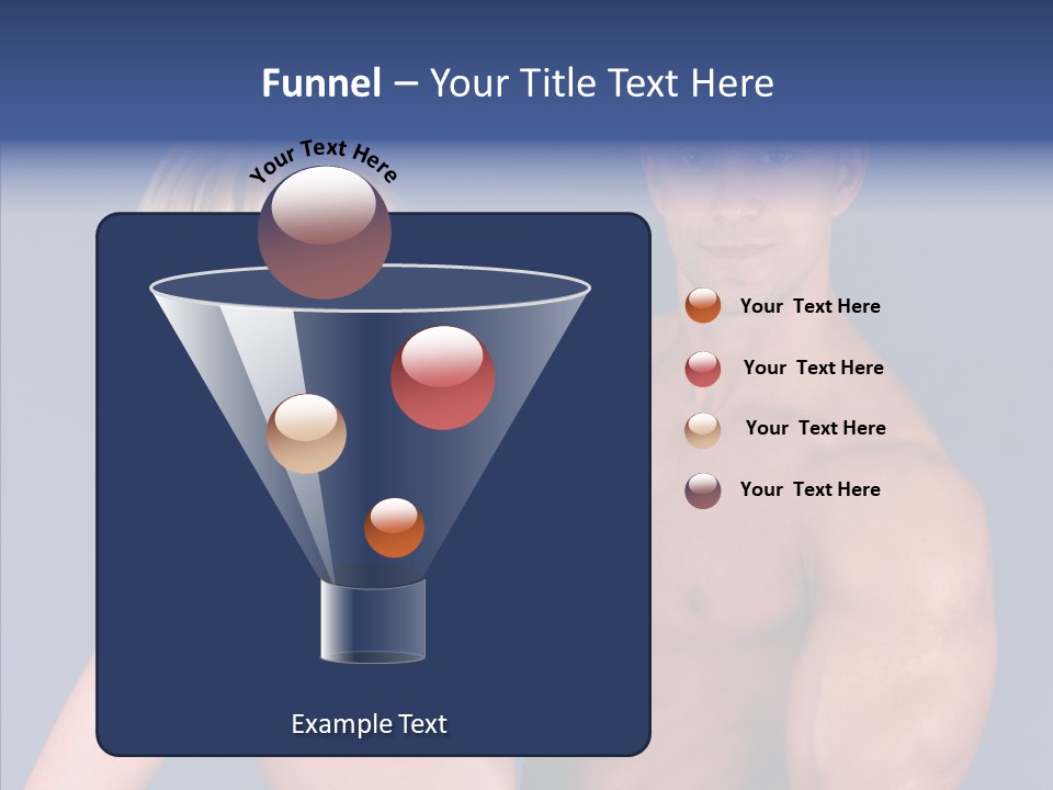 Muscular Model Blue PowerPoint Template