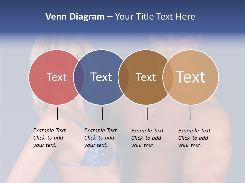 Muscular Model Blue PowerPoint Template