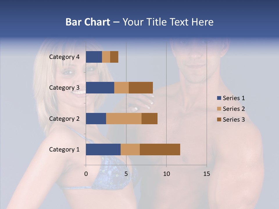 Muscular Model Blue PowerPoint Template