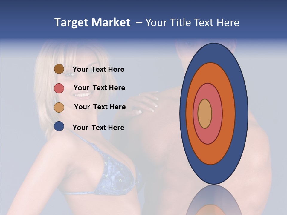 Muscular Model Blue PowerPoint Template