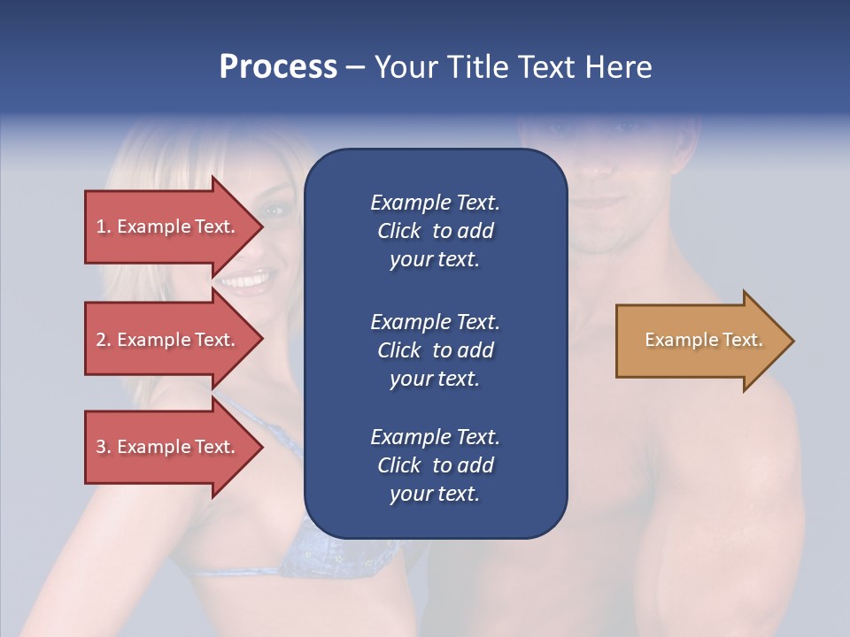 Muscular Model Blue PowerPoint Template