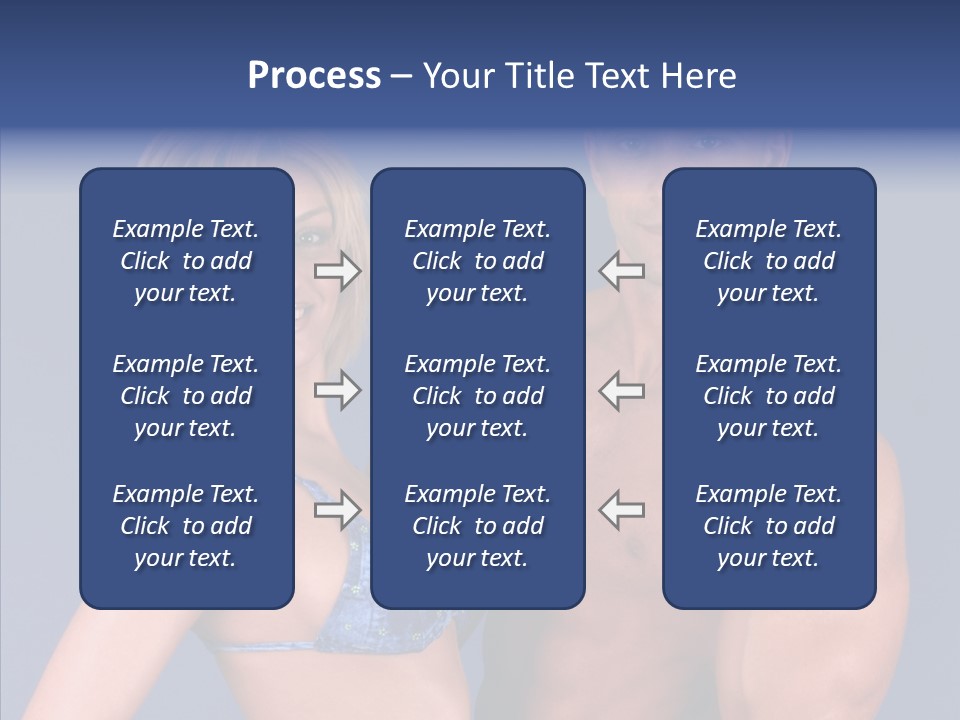 Muscular Model Blue PowerPoint Template