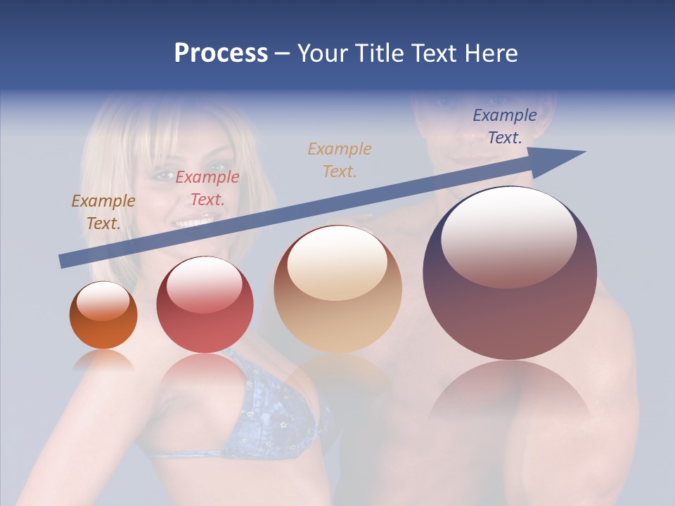 Muscular Model Blue PowerPoint Template
