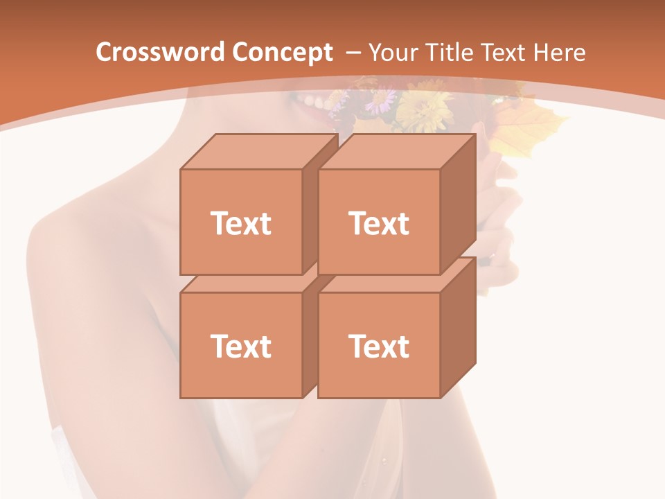 Hairstyle Flower Cheerful PowerPoint Template