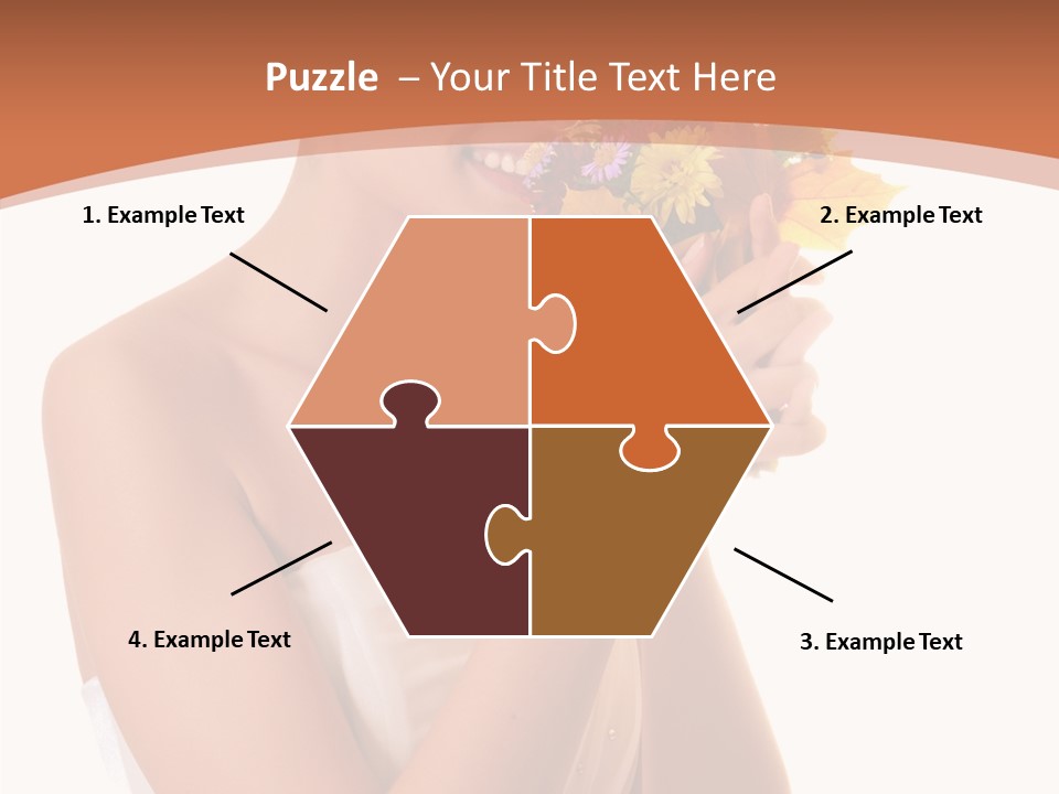 Hairstyle Flower Cheerful PowerPoint Template