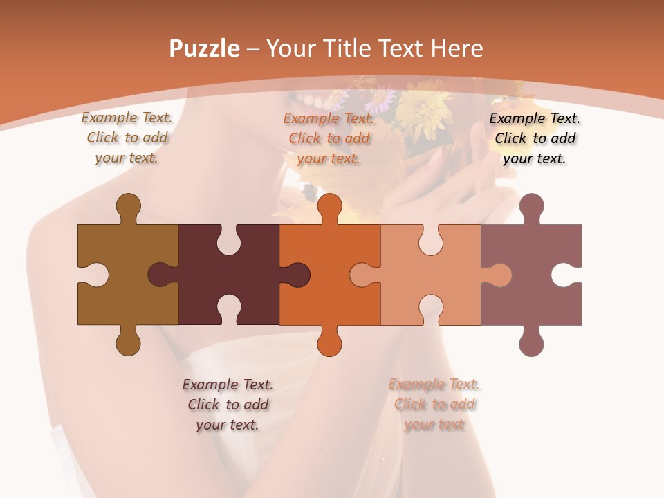 Hairstyle Flower Cheerful PowerPoint Template