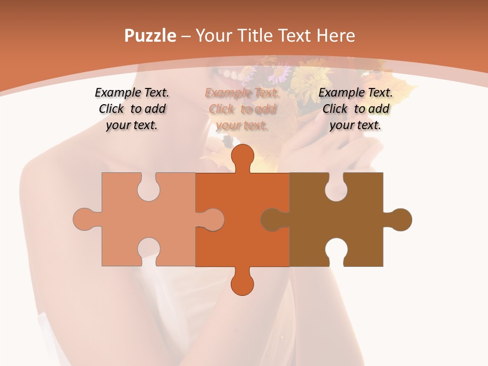 Hairstyle Flower Cheerful PowerPoint Template