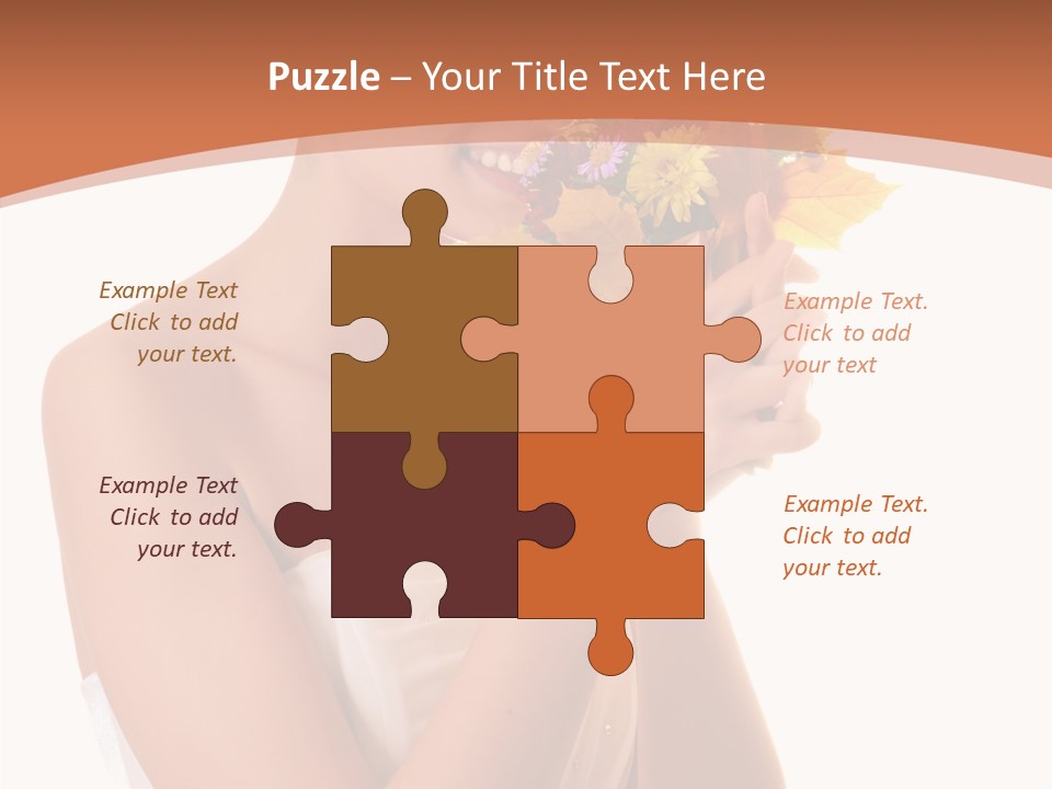 Hairstyle Flower Cheerful PowerPoint Template