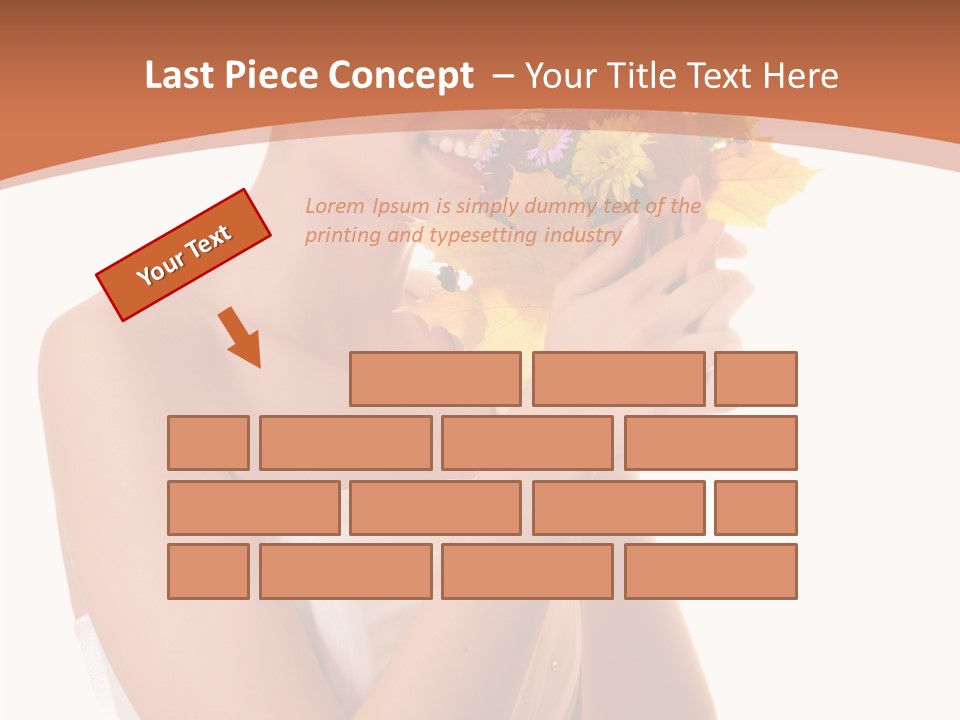 Hairstyle Flower Cheerful PowerPoint Template