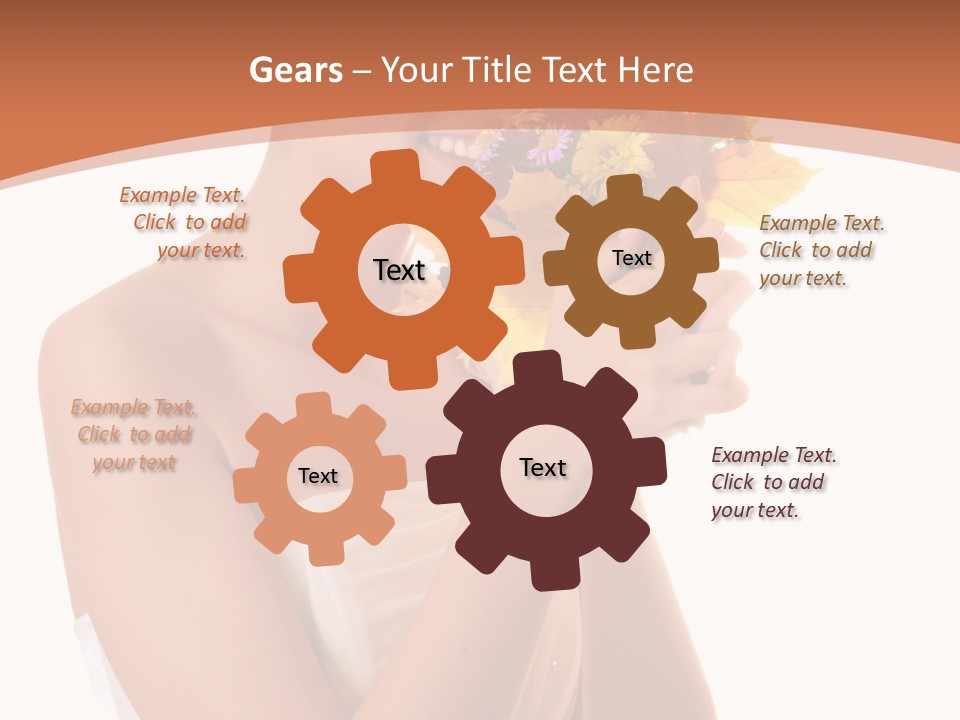 Hairstyle Flower Cheerful PowerPoint Template