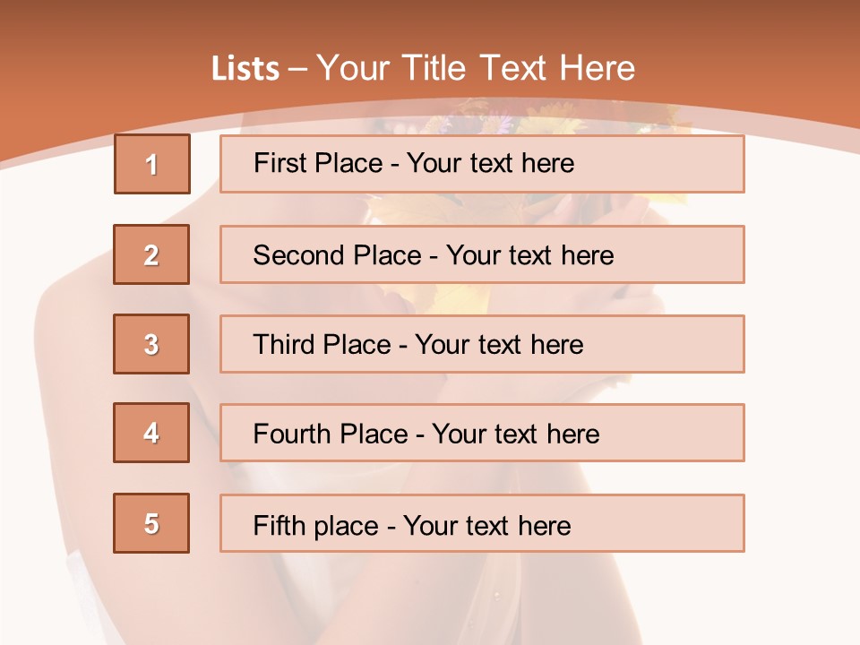Hairstyle Flower Cheerful PowerPoint Template