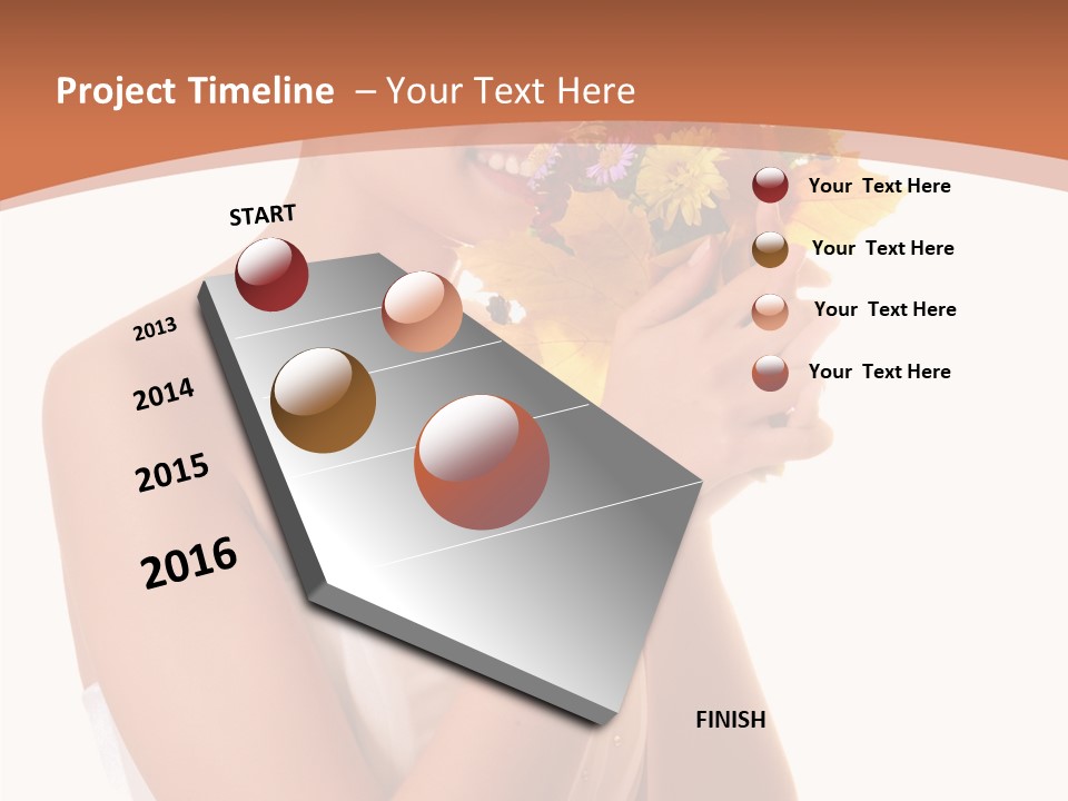 Hairstyle Flower Cheerful PowerPoint Template