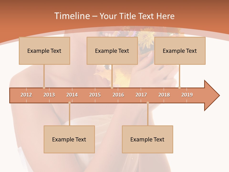 Hairstyle Flower Cheerful PowerPoint Template