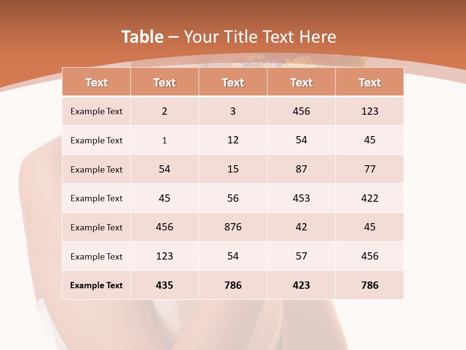 Hairstyle Flower Cheerful PowerPoint Template