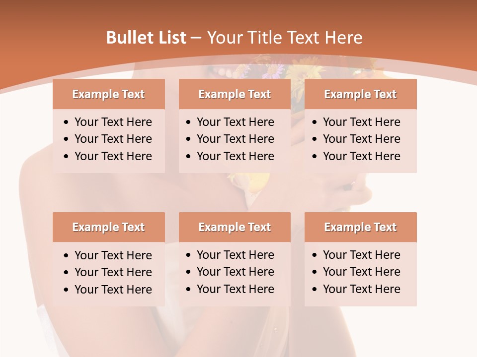 Hairstyle Flower Cheerful PowerPoint Template