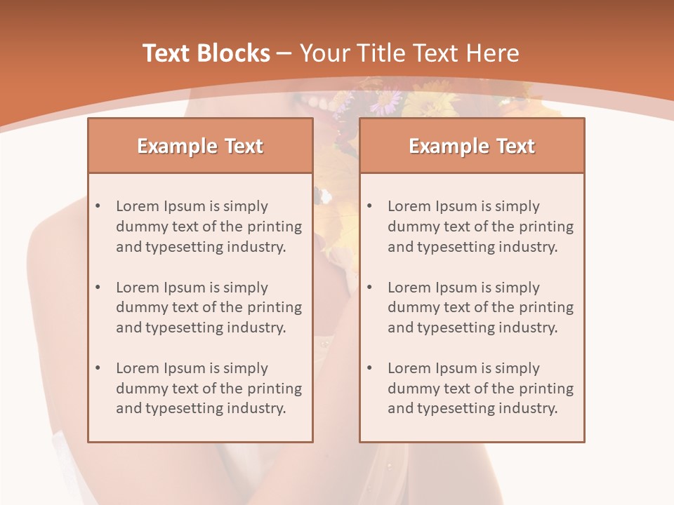 Hairstyle Flower Cheerful PowerPoint Template