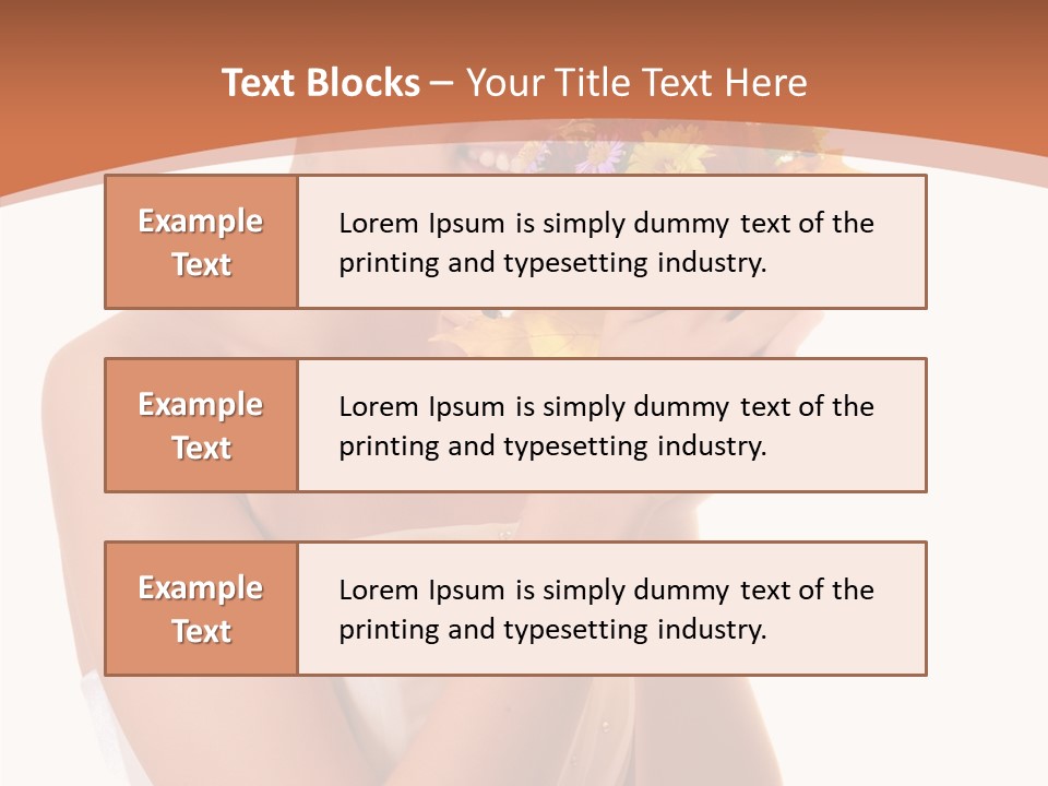 Hairstyle Flower Cheerful PowerPoint Template