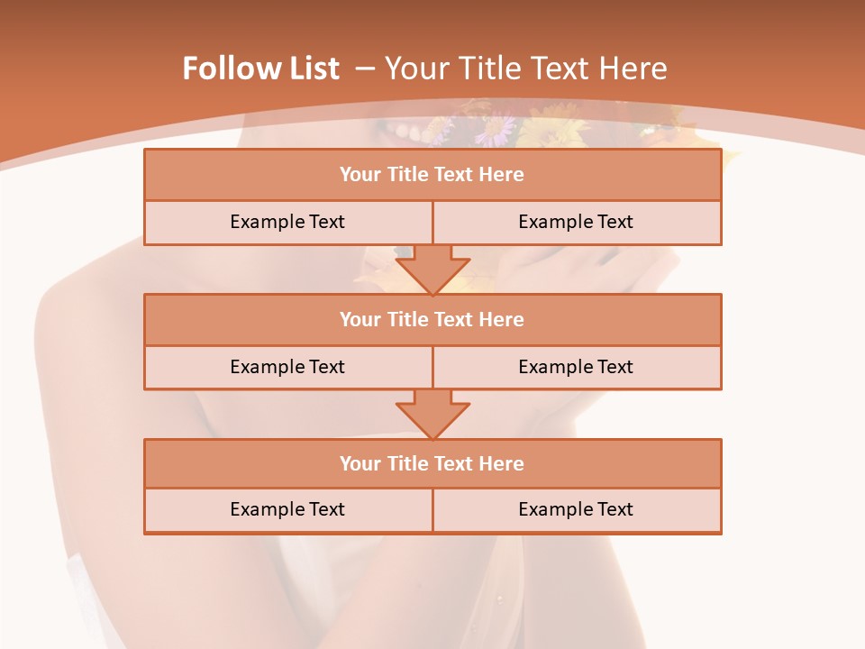 Hairstyle Flower Cheerful PowerPoint Template