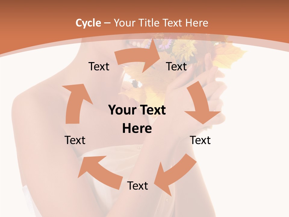 Hairstyle Flower Cheerful PowerPoint Template