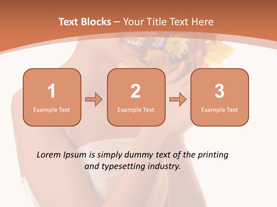 Hairstyle Flower Cheerful PowerPoint Template