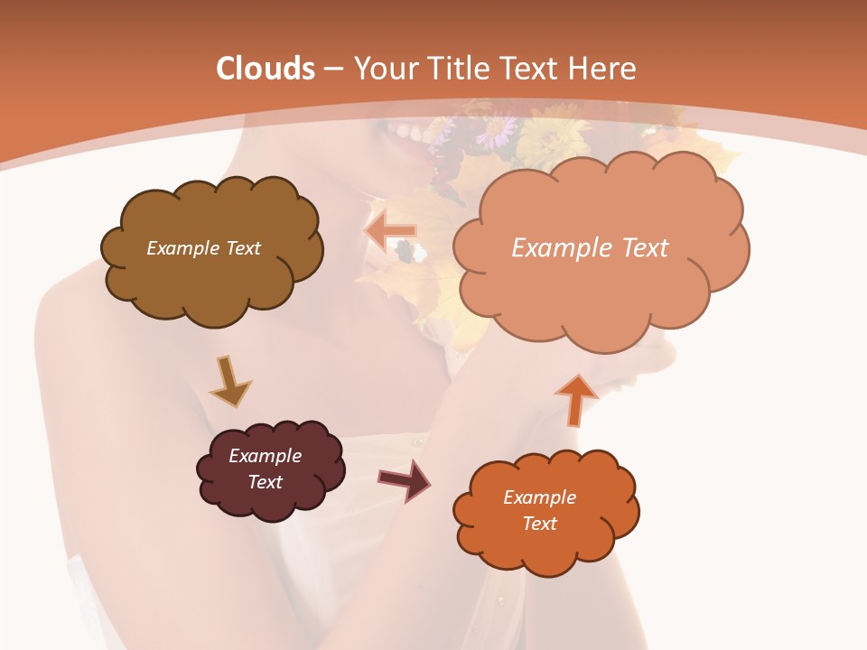 Hairstyle Flower Cheerful PowerPoint Template