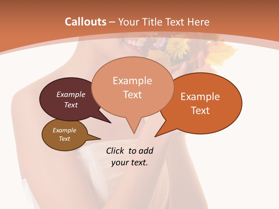 Hairstyle Flower Cheerful PowerPoint Template