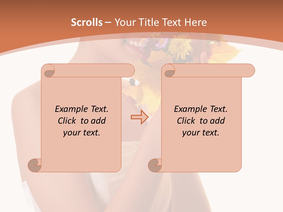 Hairstyle Flower Cheerful PowerPoint Template