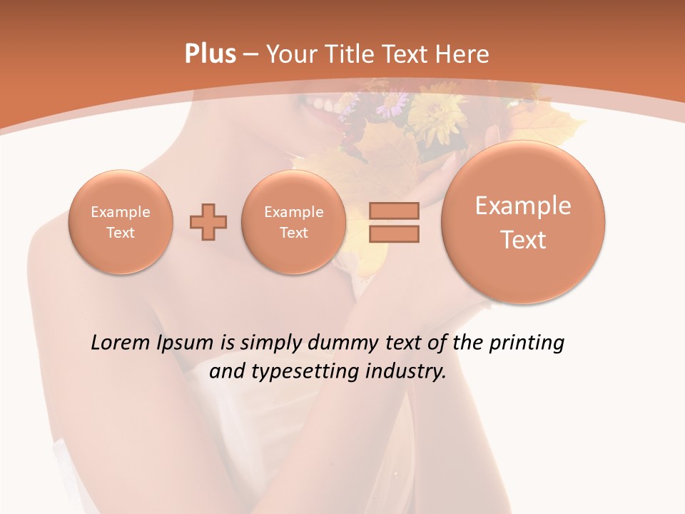 Hairstyle Flower Cheerful PowerPoint Template