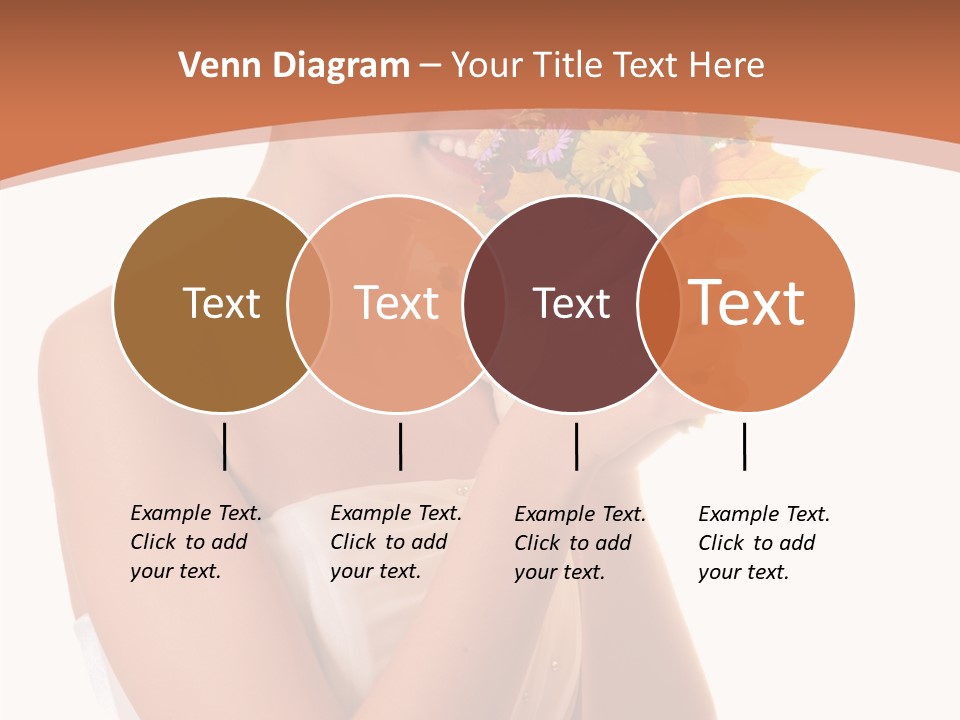 Hairstyle Flower Cheerful PowerPoint Template