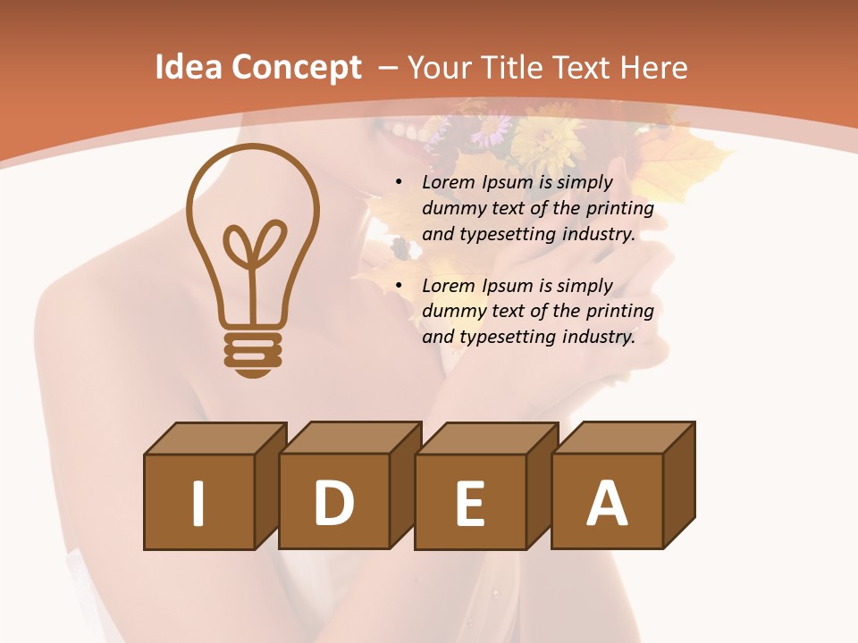 Hairstyle Flower Cheerful PowerPoint Template