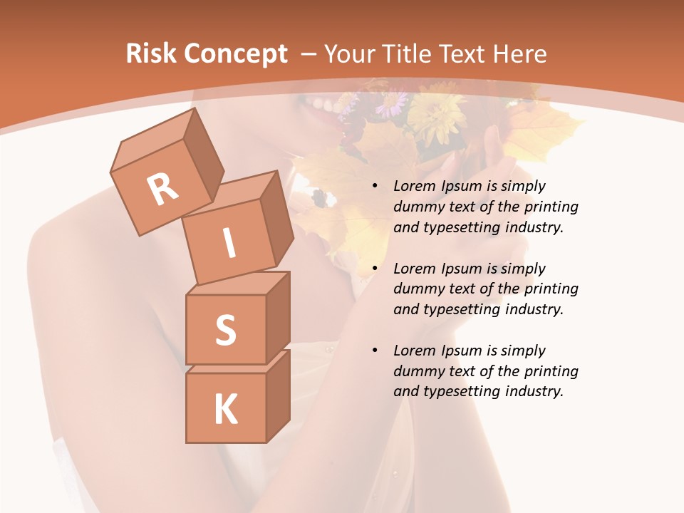 Hairstyle Flower Cheerful PowerPoint Template