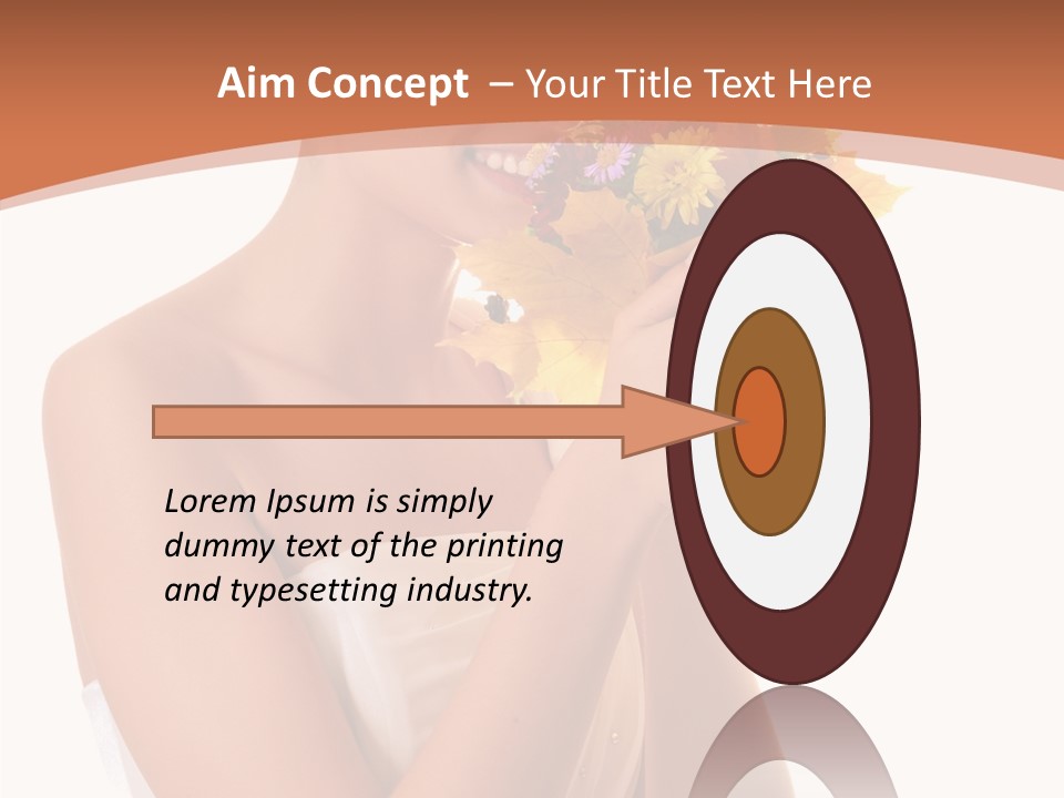 Hairstyle Flower Cheerful PowerPoint Template