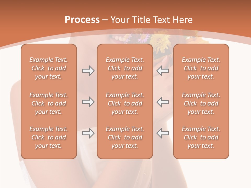 Hairstyle Flower Cheerful PowerPoint Template