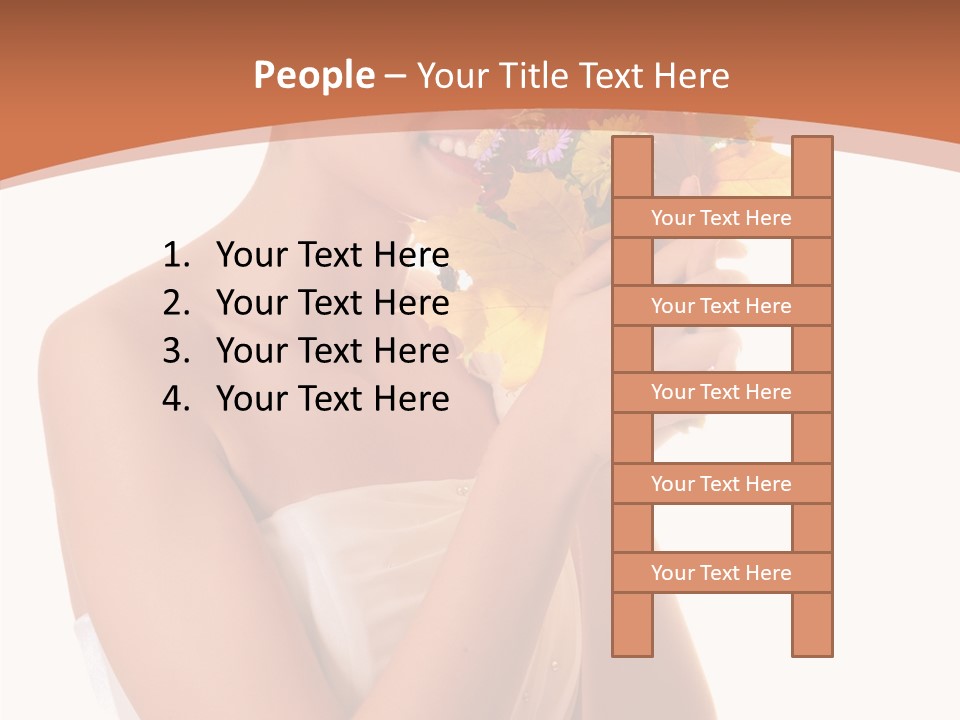 Hairstyle Flower Cheerful PowerPoint Template