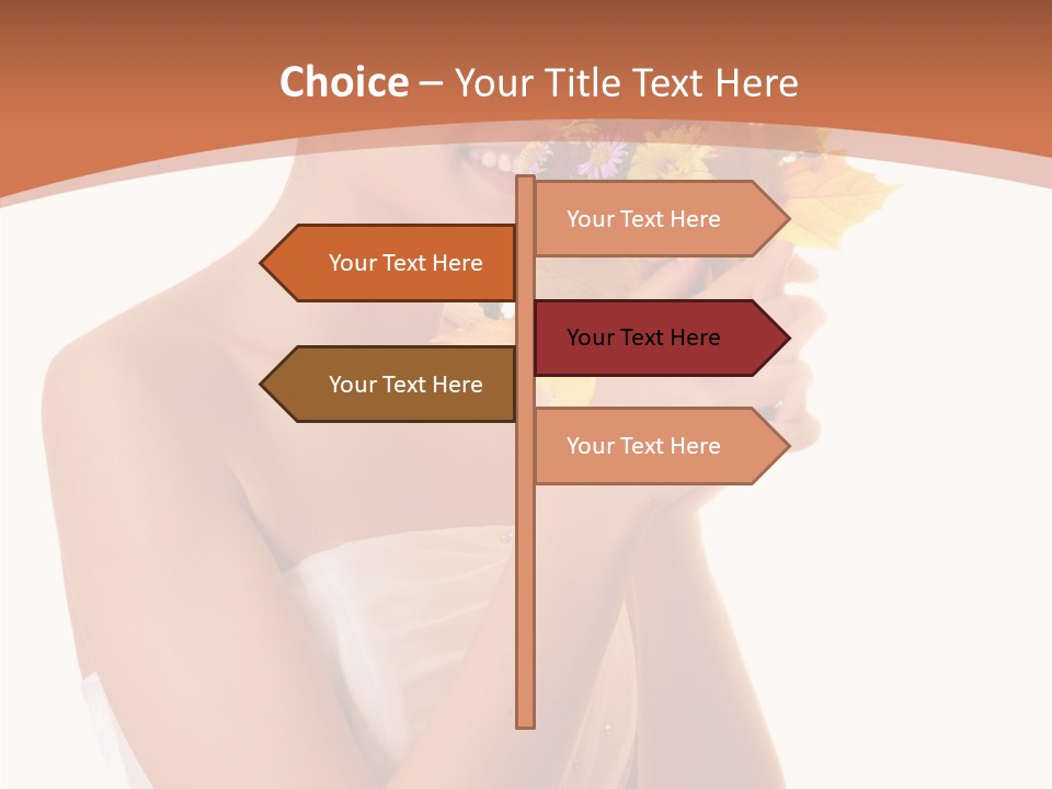 Hairstyle Flower Cheerful PowerPoint Template