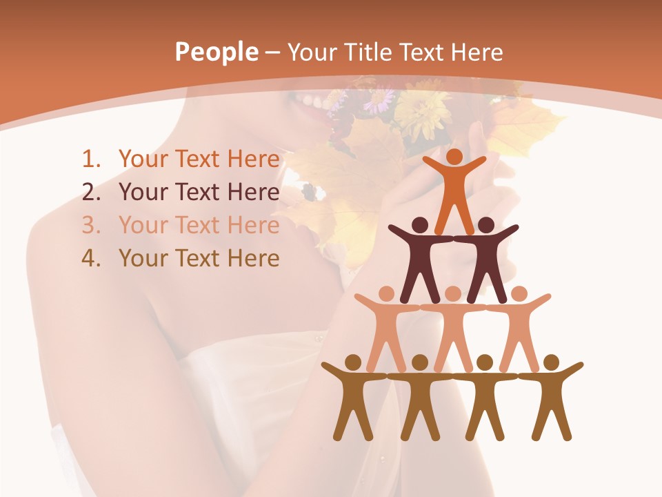 Hairstyle Flower Cheerful PowerPoint Template