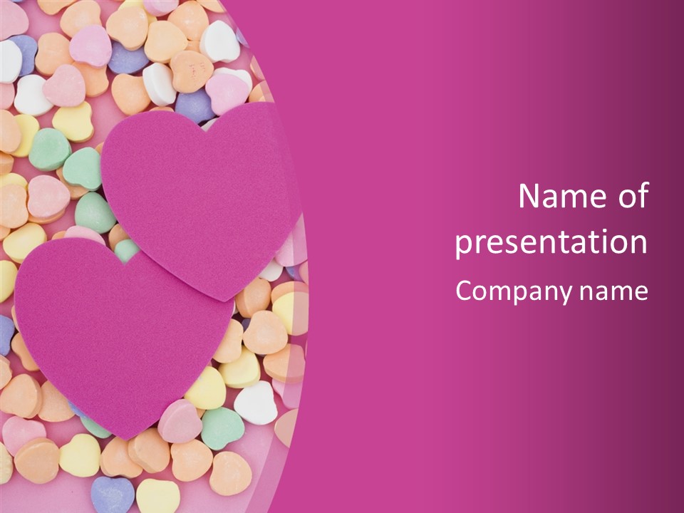 Candy Flirt Blank PowerPoint Template