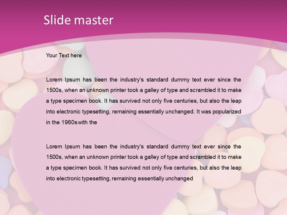 Candy Flirt Blank PowerPoint Template