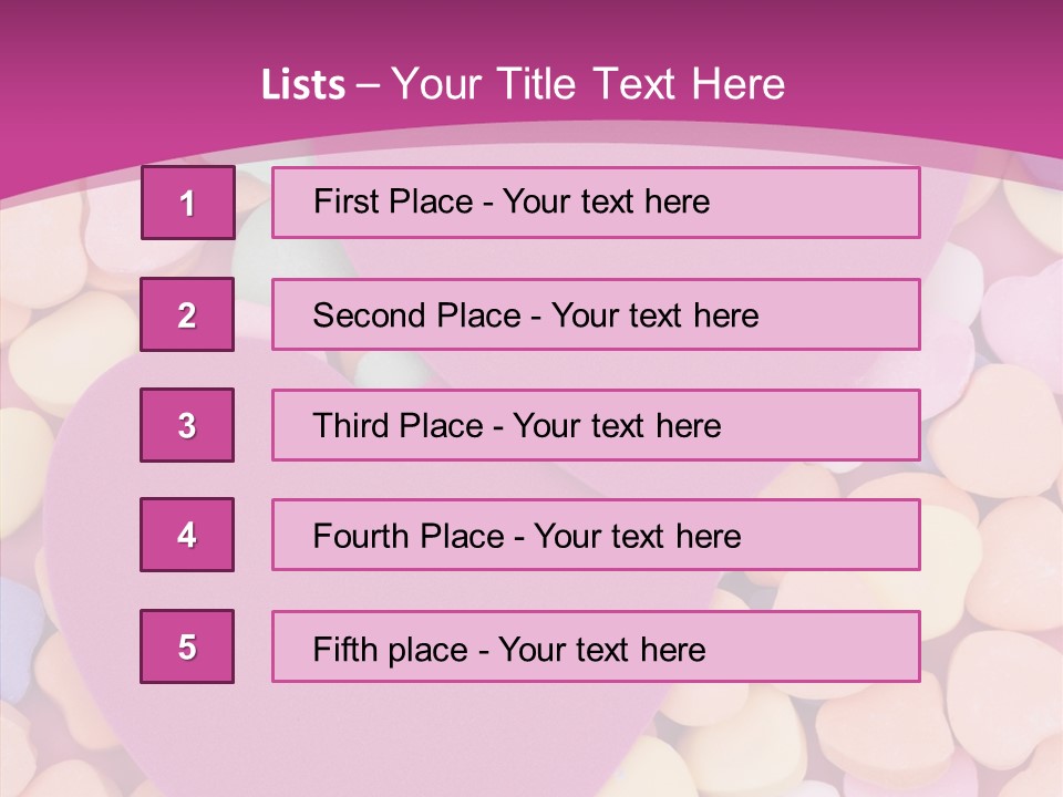 Candy Flirt Blank PowerPoint Template