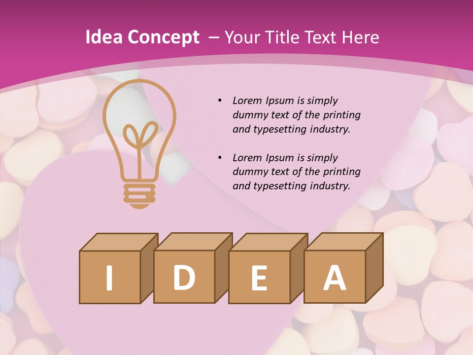 Candy Flirt Blank PowerPoint Template