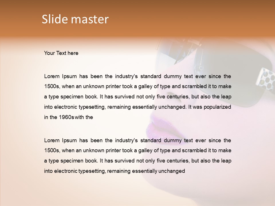 Skin Isolated Female PowerPoint Template