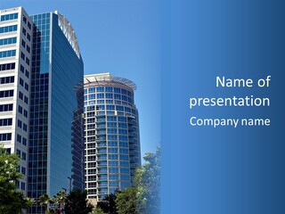 Tall Business Parks PowerPoint Template