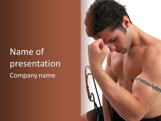 Muscular Arm Pecs PowerPoint Template