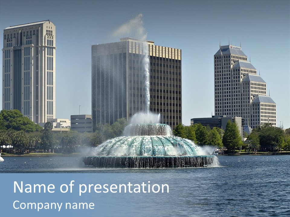 Parks Buildings Orlando PowerPoint Template