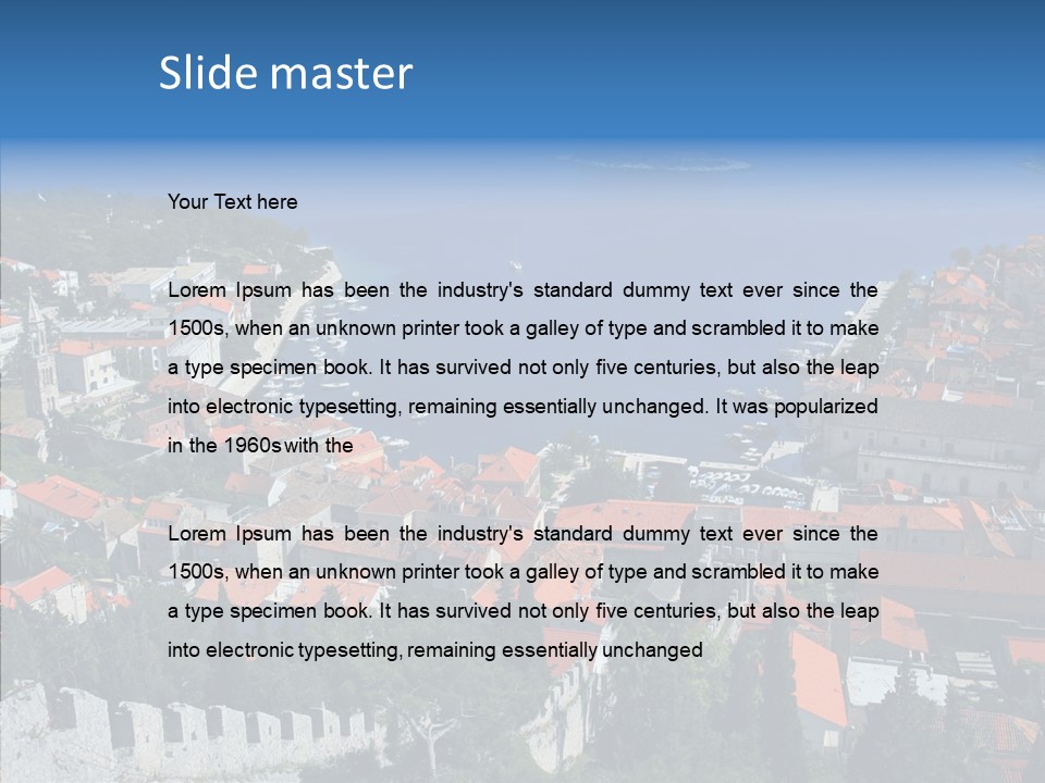 Panorama Trip Navy PowerPoint Template