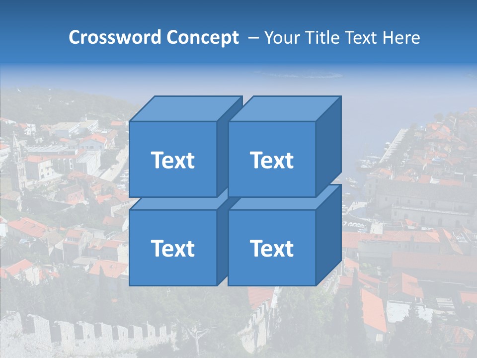 Panorama Trip Navy PowerPoint Template