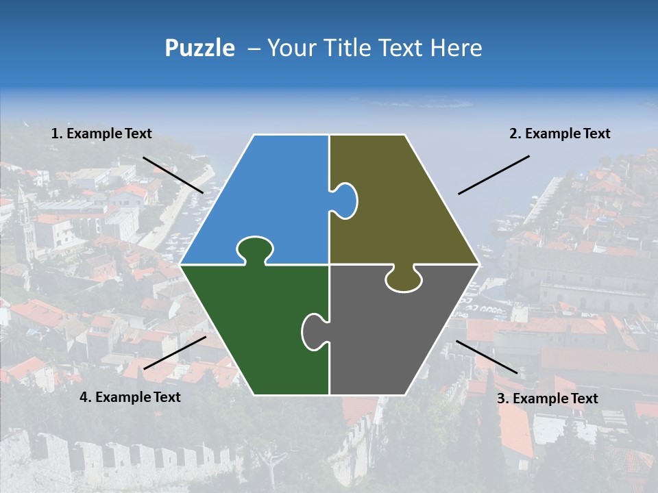 Panorama Trip Navy PowerPoint Template