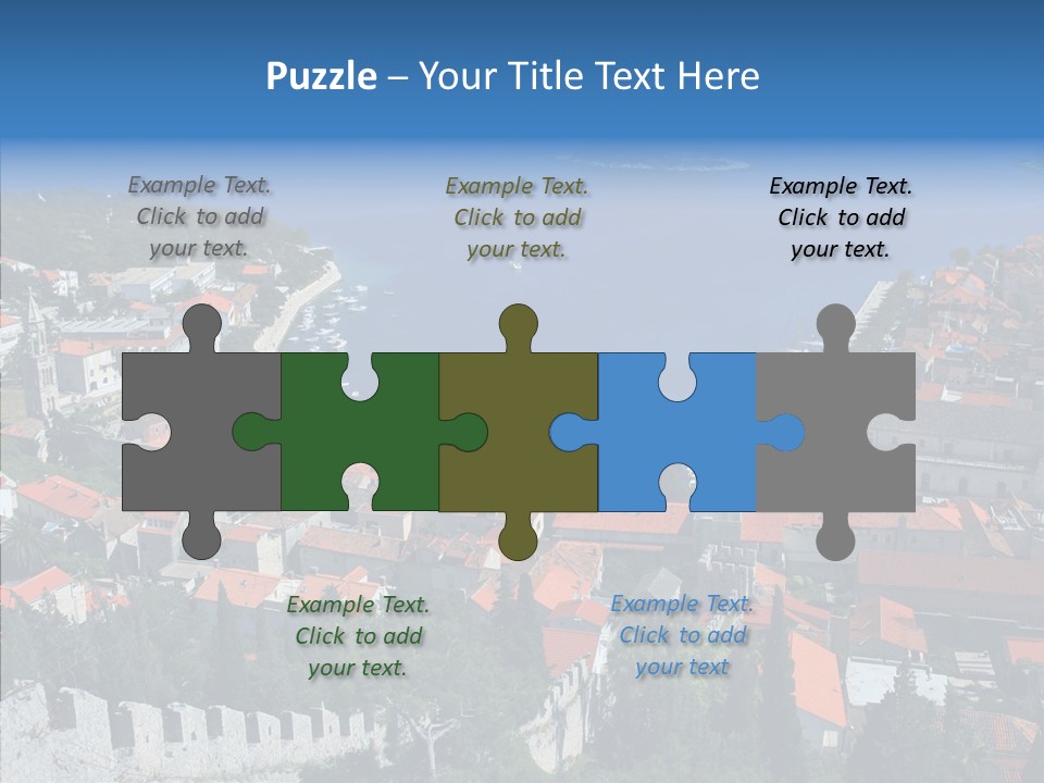 Panorama Trip Navy PowerPoint Template