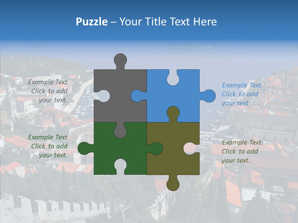 Panorama Trip Navy PowerPoint Template