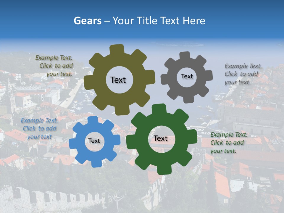 Panorama Trip Navy PowerPoint Template